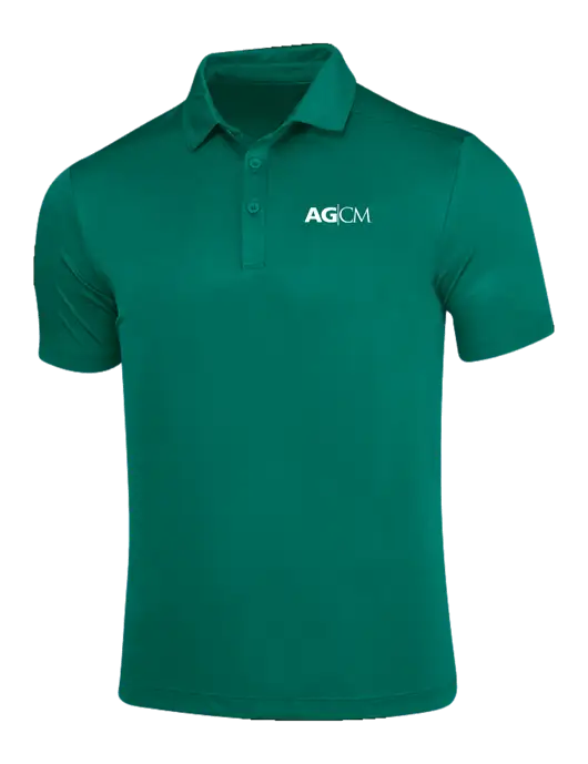 Green Posi-UV Pro Polo w/AG|CM Logo