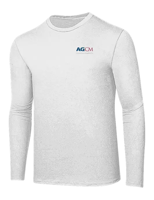 Ring Spun White 4.5 oz Long Sleeve T-Shirt w/AG|CM Logo