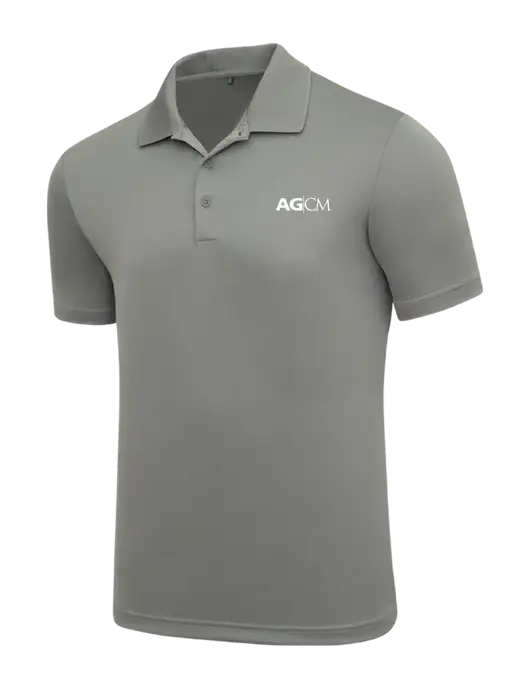 Adidas Medium Grey Performance Polo w/AG|CM Logo
