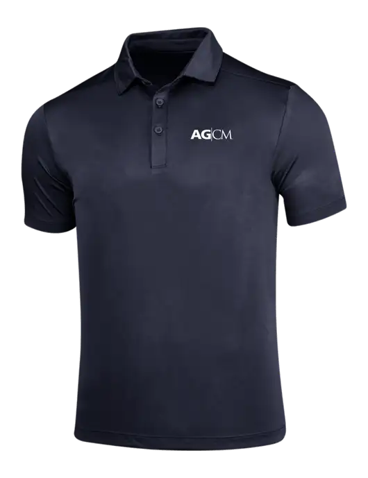Navy Posi-UV Pro Polo w/AG|CM Logo
