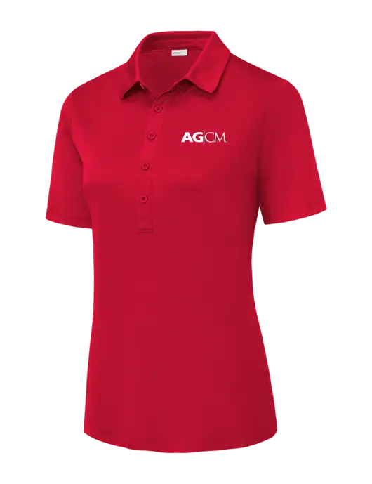 True Red Womens Posi-UV Pro Polo w/AG|CM Logo