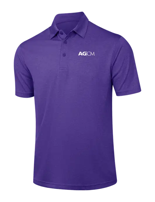 Purple Heather Contender Polo w/AG|CM Logo