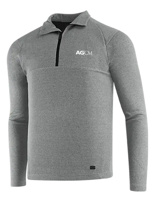 OGIO Petrol Grey Heather Transition 1/4 Zip Pullover w/AG|CM Logo
