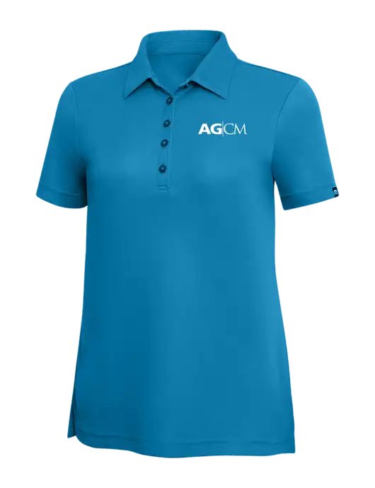 TravisMathew Sapphire Solid Womens Oceanside Polo w/AG|CM Logo