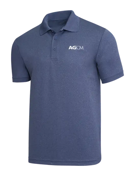 Light Navy Heather PosiCharge RacerMesh Polo w/AG|CM Logo