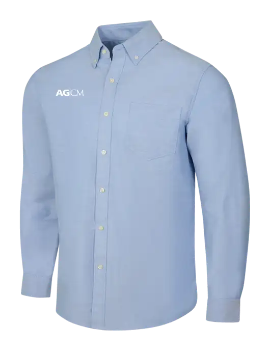 Light Blue SuperPro Oxford Shirt w/AG|CM Logo