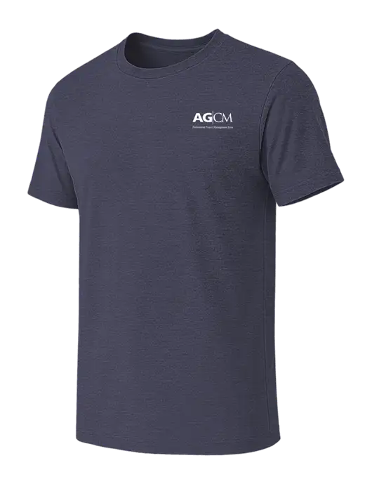 BELLA+CANVAS Heather Navy CVC Short Sleeve Tee w/AG|CM Logo