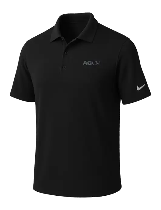 NIKE Black Dri-Fit Micro Pique Polo w/AG|CM Logo