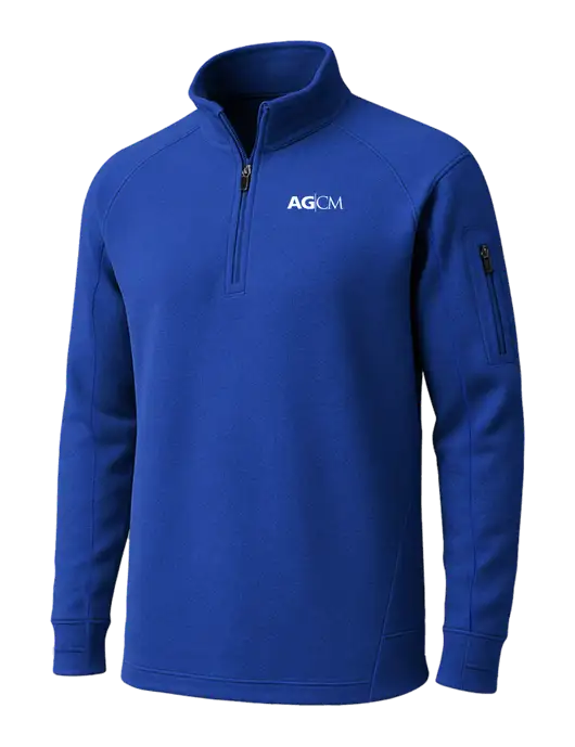 True Royal Tech Fleece 1/4 Zip Pullover w/AG|CM Logo