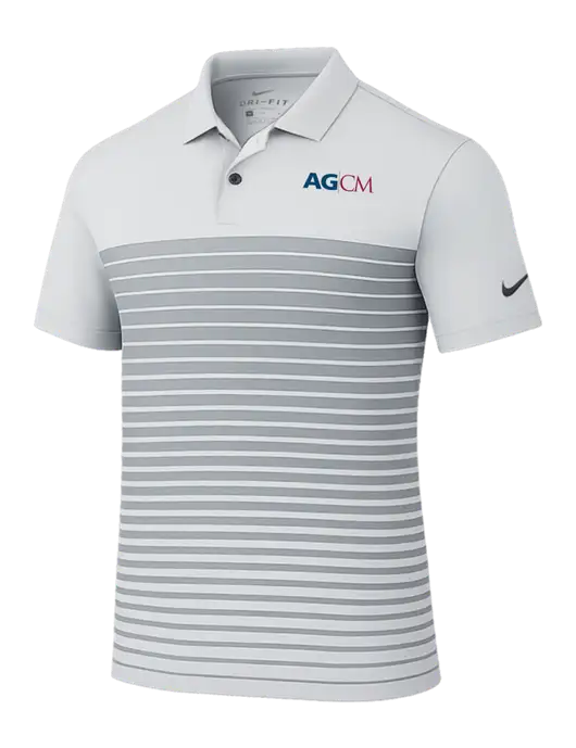 Nike Light Grey Dri-FIT Vapor Block Polo w/AG|CM Logo