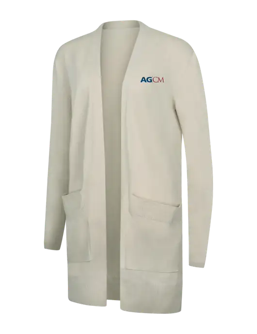Mercer+Mettle Womens Ivory Open Front Cardigan Sweater w/AG|CM Logo