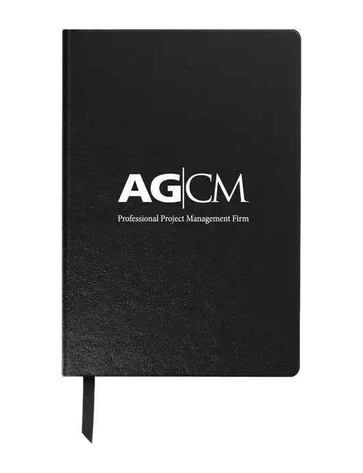 Achieve Black Hardcover Journal, 5.5 x 8.37 w/AG|CM Logo