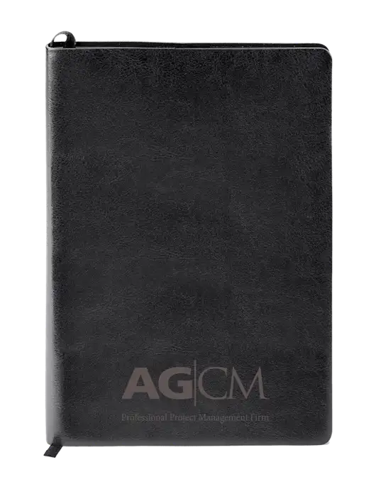 Fabrizio Black Soft Cover 5.75 x 8.125 Journal w/AG|CM Logo