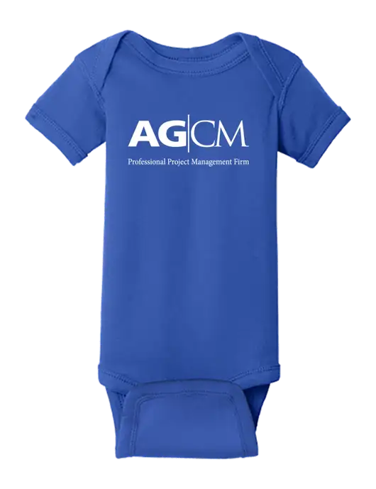 Rabbit Skins Royal Infant Short Sleeve Baby Rib Bodysuit w/AG|CM Logo