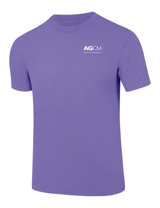 Comfort Colors 6.1 oz Light Purple Heavyweight Ring Spun T-Shirt w/AG|CM Logo
