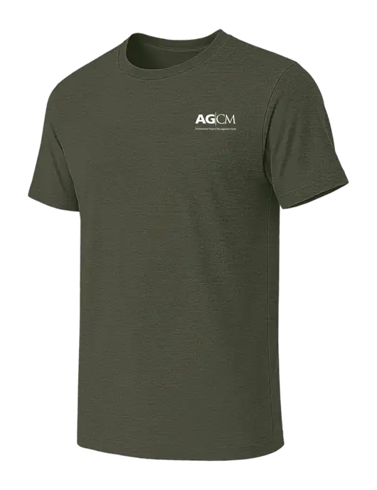 BELLA+CANVAS Heather Dark Military Green CVC Short Sleeve Tee w/AG|CM Logo