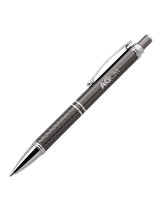 Dark Grey Stellar Scribe Pen - Black Ink w/AG|CM Logo