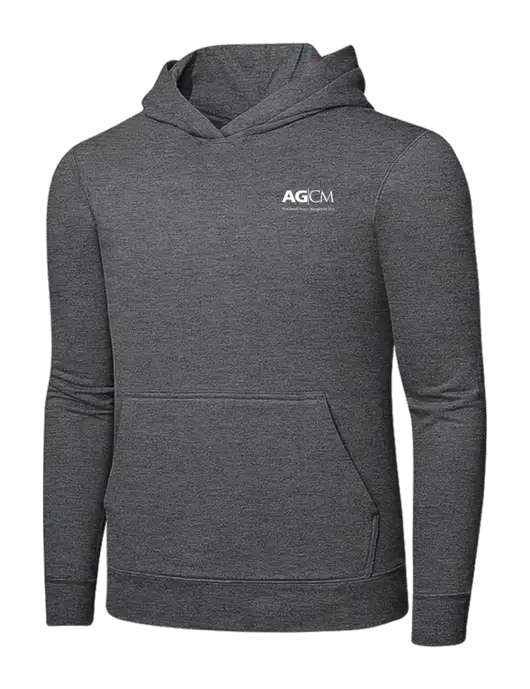 Graphite Heather 7.8. oz Ring Spun Hooded Sweatshirt w/AG|CM Logo