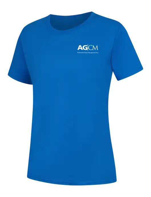 Womens Royal Blue Core Blend Tee w/AG|CM Logo