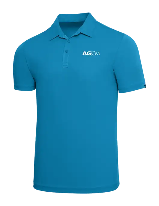 TravisMathew Sapphire Solid Oceanside Polo w/AG|CM Logo