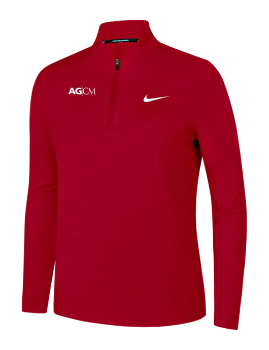 Nike Red Womens Dri-FIT Element 1/2-Zip Pullover w/AG|CM Logo