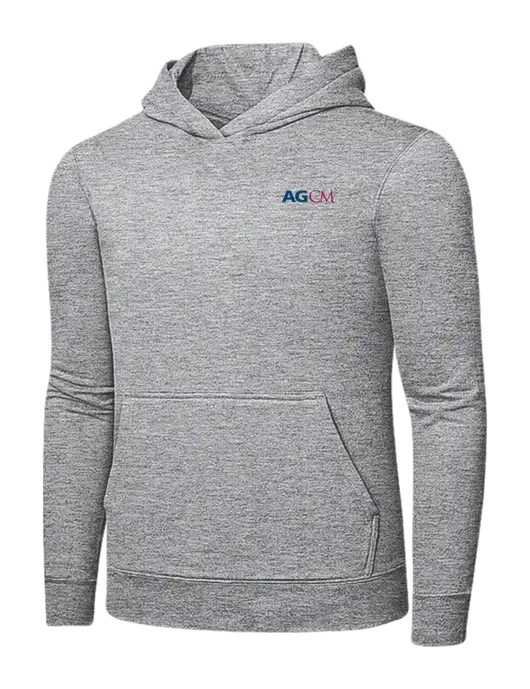 Light Grey Heather 7.8 oz Ring Spun Hooded Sweatshirt w/AG|CM Logo