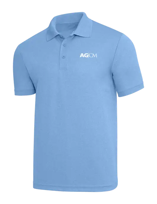 Light Royal Heather PosiCharge RacerMesh Polo w/AG|CM Logo