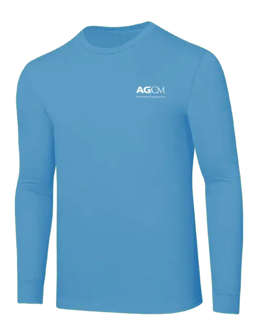 Core Blend Light Sapphire Blue Long Sleeve Tee w/AG|CM Logo