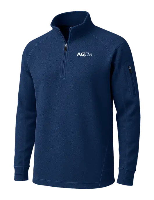 True Navy Tech Fleece 1/4 Zip Pullover w/AG|CM Logo