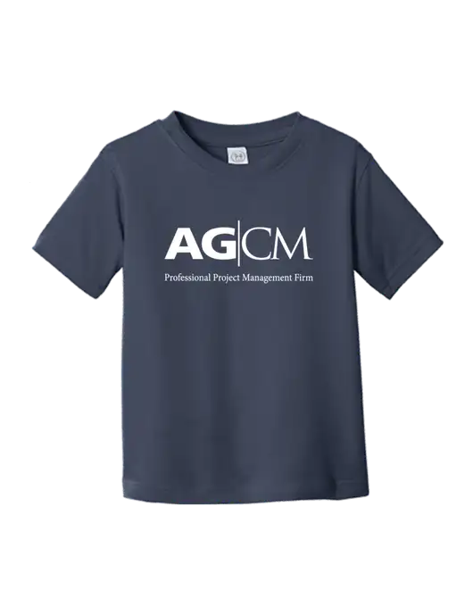 Rabbit Skins Navy Toddler Fine Jersey Tee w/AG|CM Logo