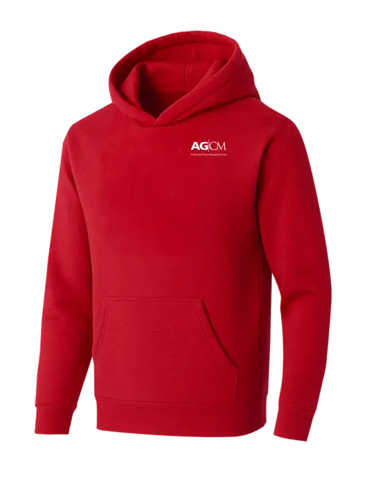BELLA+CANVAS Red Sponge Fleece Pullover Hoodie w/AG|CM Logo