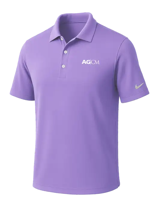 NIKE Light Purple Dri-Fit Micro Pique Polo w/AG|CM Logo