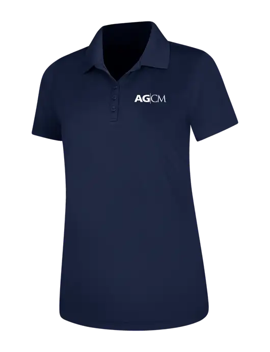 Dark Navy Womens Dry Zone UV Mesh Polo w/AG|CM Logo