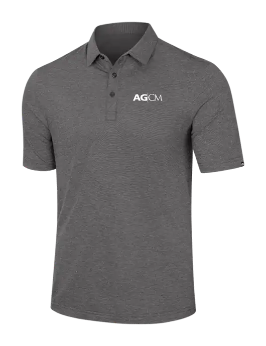 TravisMathew Dark Grey Heather Sunnyvale Polo w/AG|CM Logo