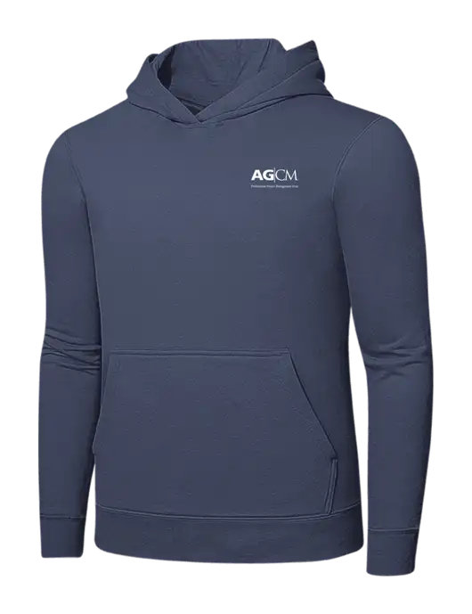 Steel Blue 7.8. oz Ring Spun Hooded Sweatshirt w/AG|CM Logo