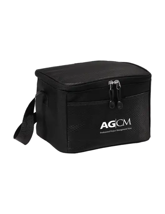 6 Can Black/Black Cube Cooler w/AG|CM Logo