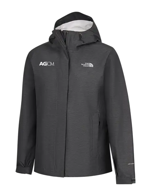 The North Face Womens Dark Grey Heather DryVent Rain Jacket w/AG|CM Logo