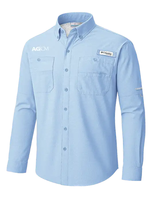 Columbia Sail PFG Tamiami II Long SleeveShirt w/AG|CM Logo