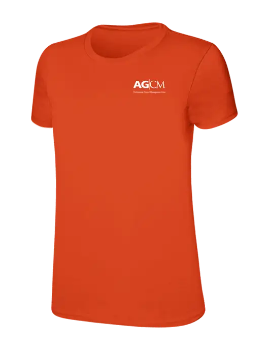 Womens Ring Spun Orange 4.5 oz T-Shirt w/AG|CM Logo