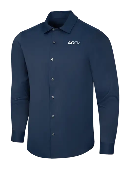 Navy City Stretch Shirt w/AG|CM Logo