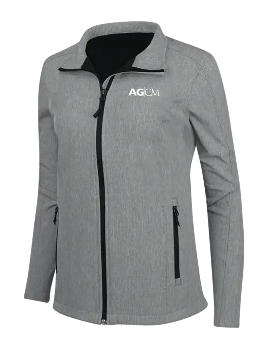 Medium Grey Heather Womens Core Soft Shell Jacket w/AG|CM Logo