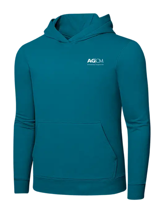 Dark Teal 7.8 oz Ring Spun Hooded Sweatshirt w/AG|CM Logo