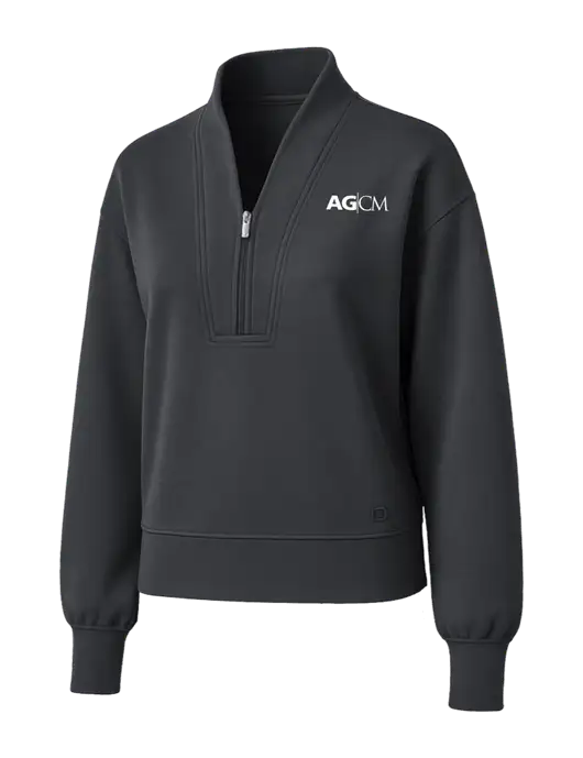 OGIO Womens Dark Grey Transcend 1/4-Zip w/AG|CM Logo