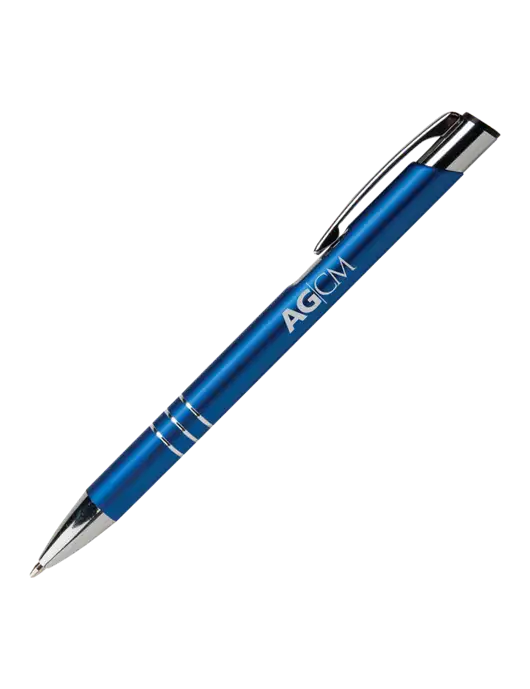 Laurent Blue Pen - Black Ink w/AG|CM Logo