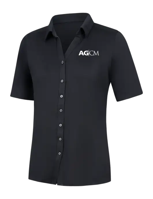 Womens Black City Stretch Top w/AG|CM Logo