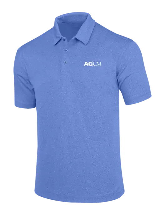 Light Royal Trace Heather Polo w/AG|CM Logo