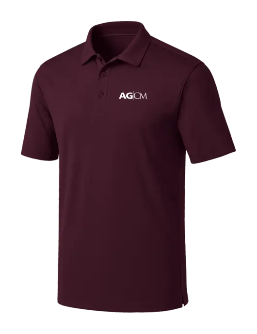 Maroon Silk Touch Performance Polo w/AG|CM Logo