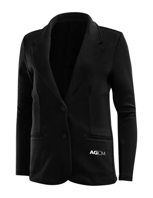Black Womens Knit Blazer w/AG|CM Logo
