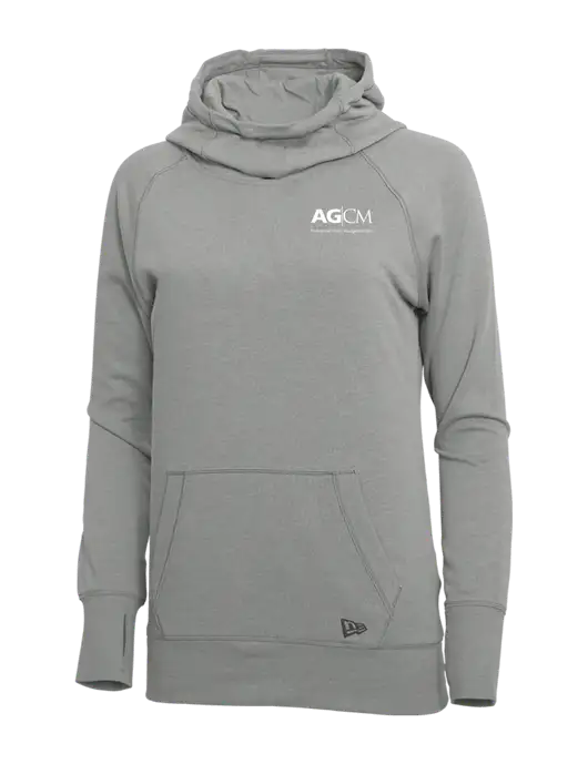 New Era Shadow Grey Heather Womens Tri-Blend Fleece Pullover Hoodie w/AG|CM Logo