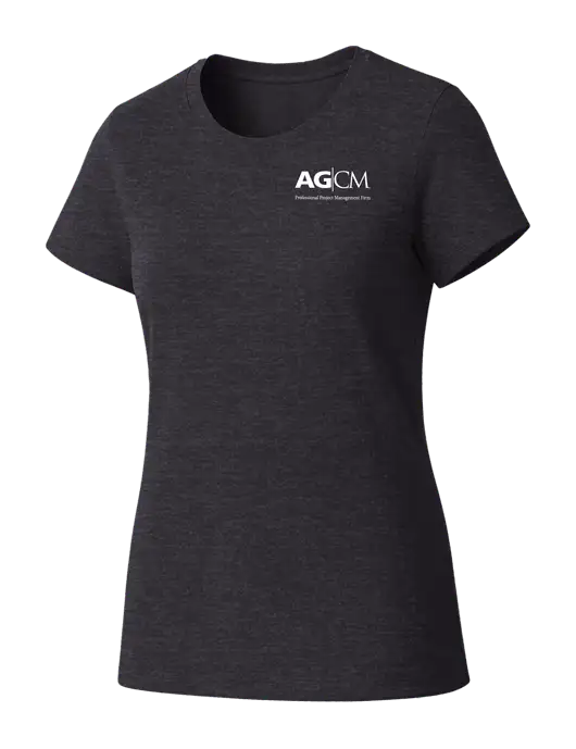 Womens Seriously Soft Heathered Charcoal T-Shirt w/AG|CM Logo